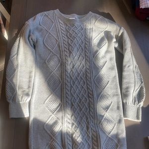 Gap kids Cableknit gray sweater dress Size L